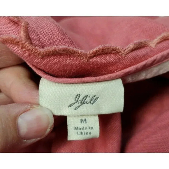 J.JILL DUSTY ROSE COLOR LINEN TOP SIZE MEDIUM - Picture 6 of 8